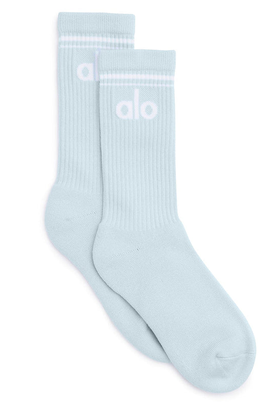 Calcetín unisex retro azul/blanco