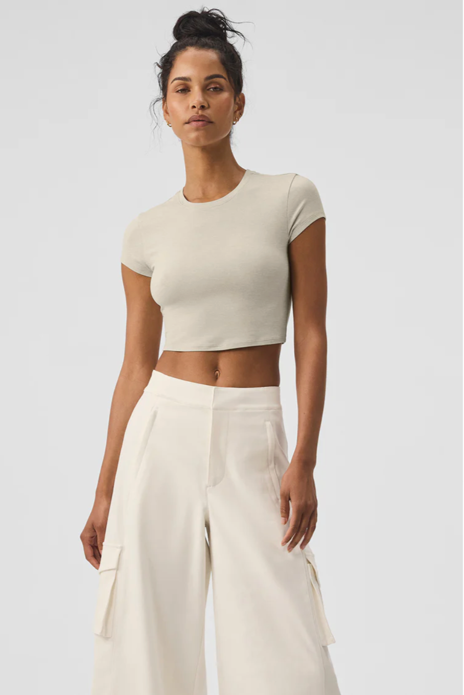 Alosoft Crop Finesse Short Sleeve