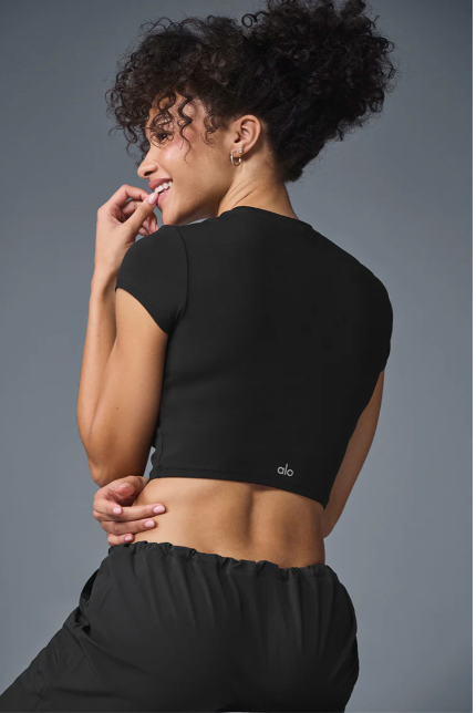 Alosoft Crop Finesse Short Sleeve