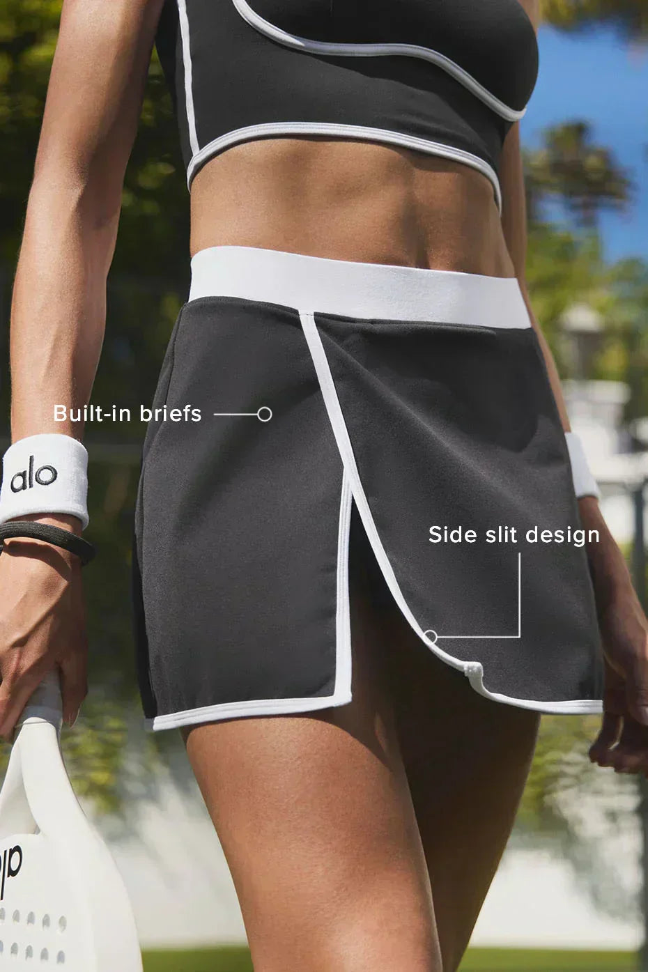 Falda aerodinámica con efecto aerógrafo - negro/blanco