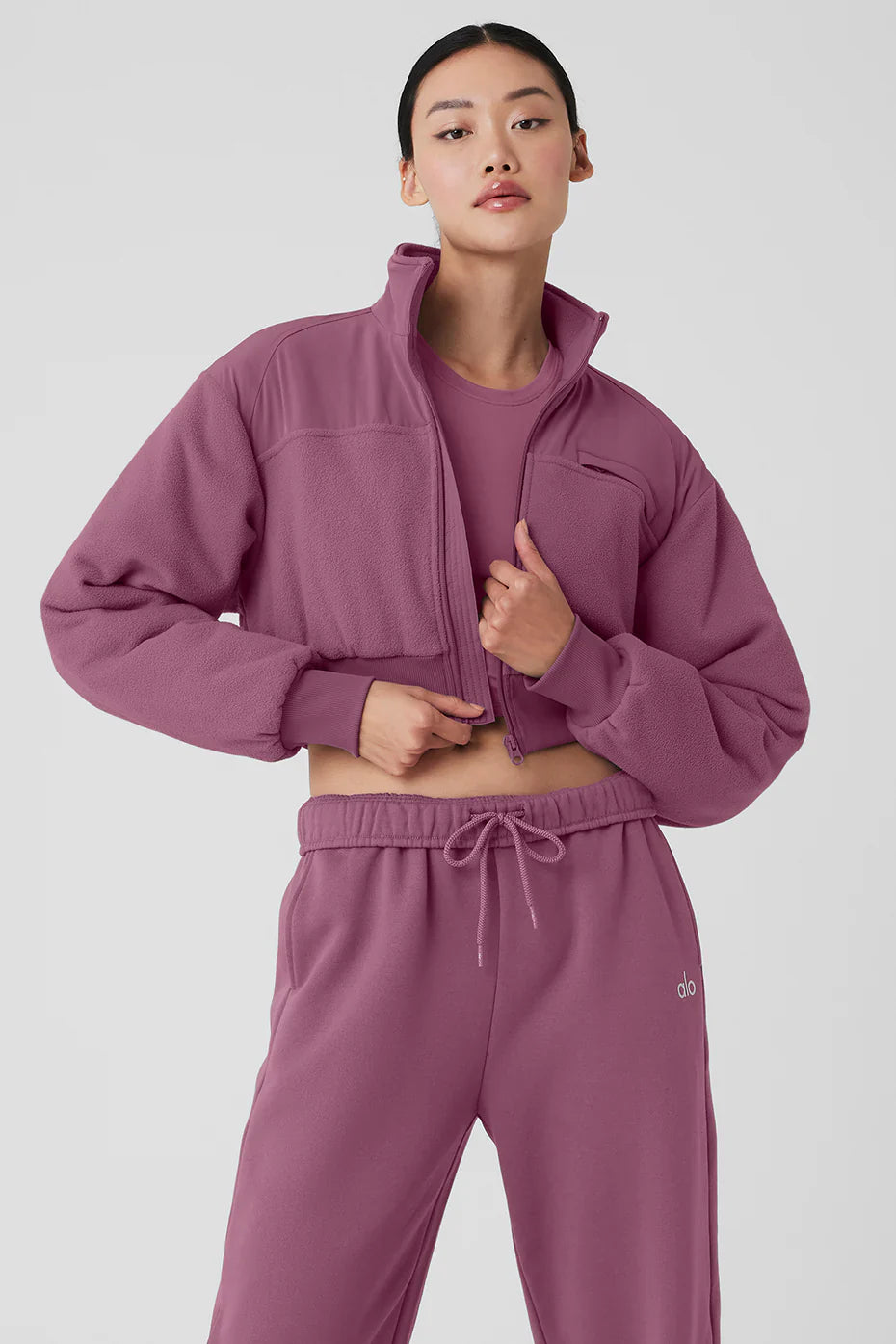Chaqueta Polar Fleece Cropped Wintry Mix