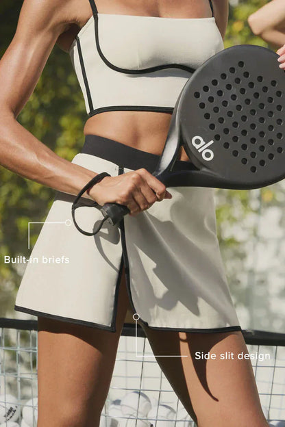 Falda aerodinámica con efecto aerógrafo - marfil/negro